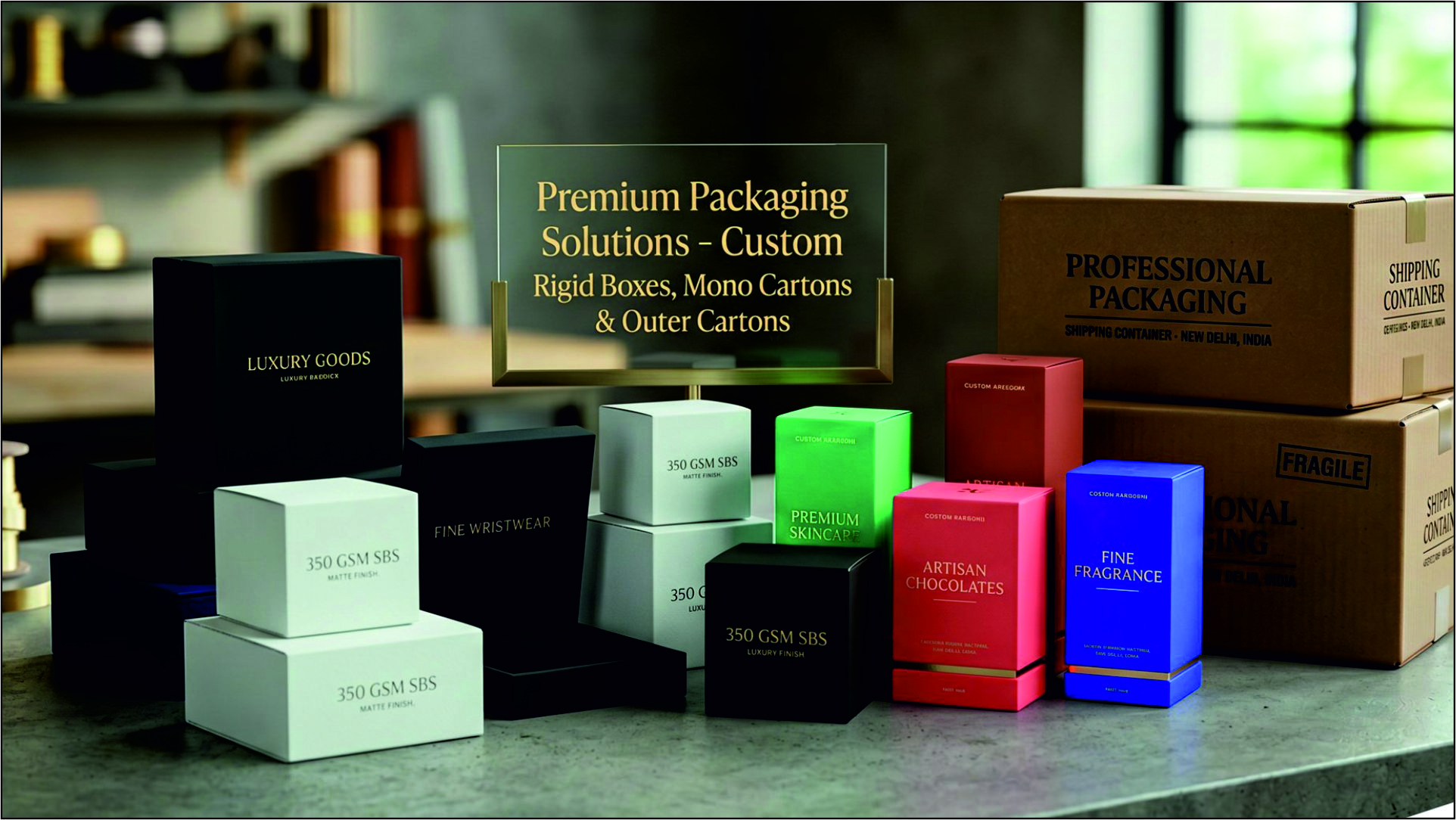 Premium rigid boxes, mono cartons and outer cartons for upscale packaging