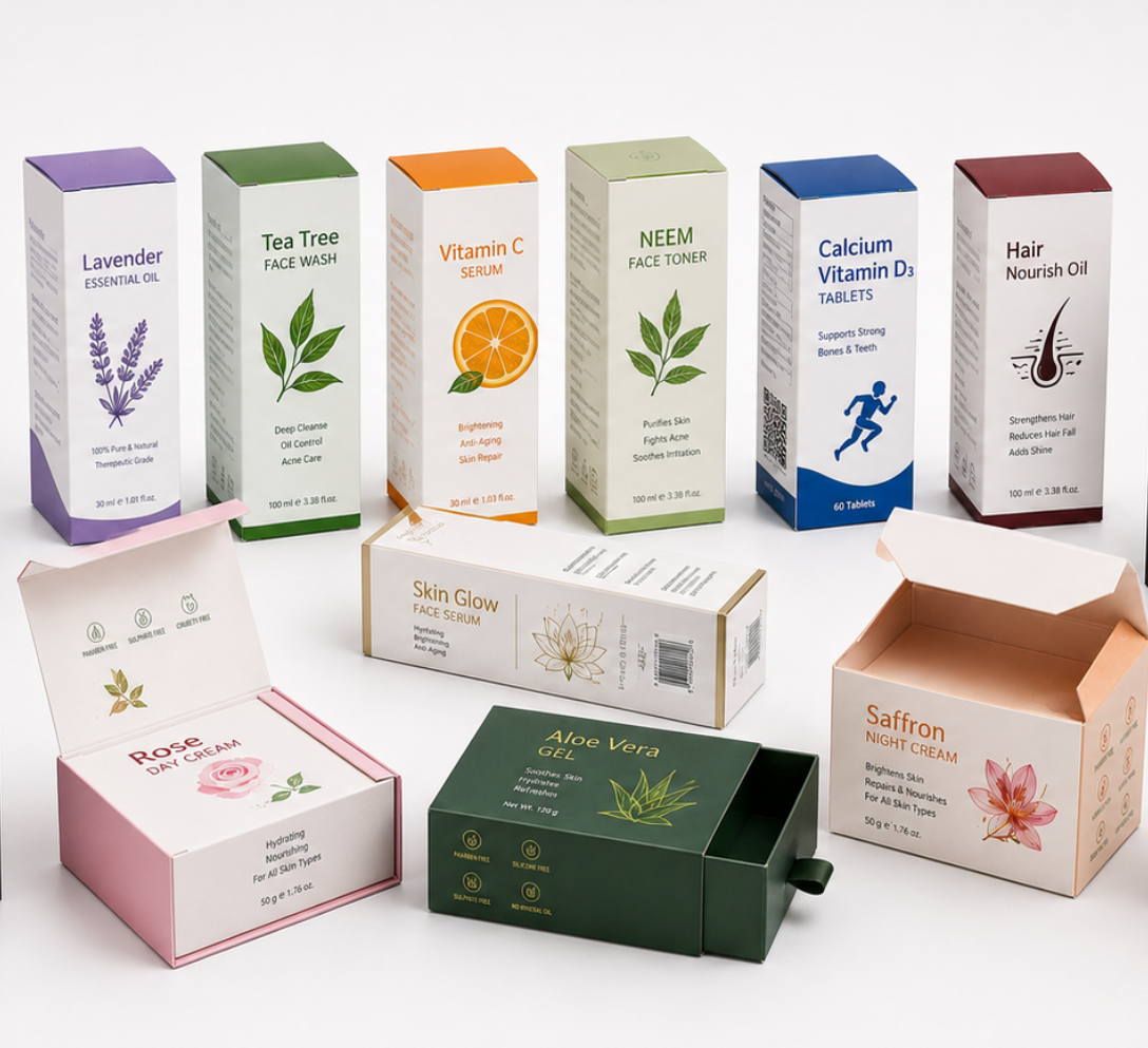 Luxury skincare packaging boxes for cosmetic brands